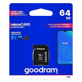 GoodRam MicroSDHC-hukommelseskort M1AA-0640R12 - Klasse 10 - 64GB