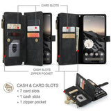Google Pixel 10/10 Pro Caseme C30 Multifunktionel Pung - Sort