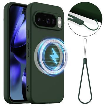 Google Pixel 10 Liquid Silikone Cover - MagSafe Kompatibel - Mørkegrøn