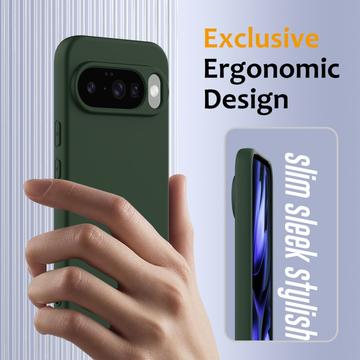 Google Pixel 10 Liquid Silikone Cover - MagSafe Kompatibel - Mørkegrøn