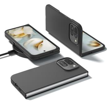 Google Pixel 10 Pro Fold Gummibelagt Plastik Cover - Sort