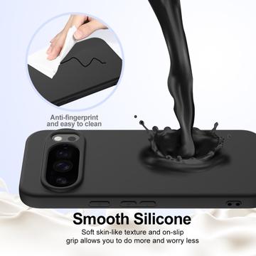Google Pixel 10 Pro Liquid Silikone Cover - MagSafe Kompatibel - Sort