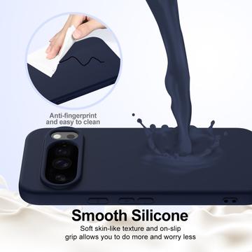 Google Pixel 10 Pro Liquid Silikone Cover - MagSafe Kompatibel - Mørkeblå