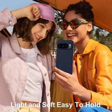 Google Pixel 10 Pro Liquid Silikone Cover - MagSafe Kompatibel - Mørkeblå