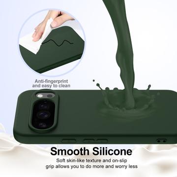 Google Pixel 10 Pro Liquid Silikone Cover - MagSafe Kompatibel - Mørkegrøn