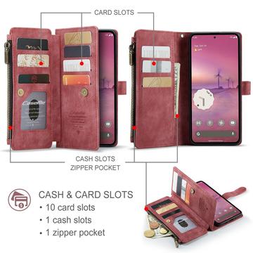 Google Pixel 10 Pro XL Caseme C30 Multifunktionel Pung - Rød