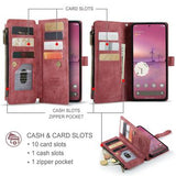 Google Pixel 10 Pro XL Caseme C30 Multifunktionel Pung - Rød
