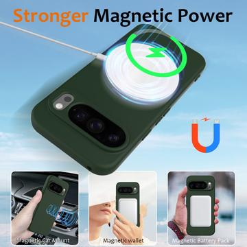 Google Pixel 10 Pro XL Liquid Silikone Cover - MagSafe Kompatibel - Mørkegrøn