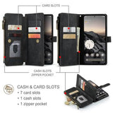 Google Pixel 10a Caseme C30 Multifunktionel Pung - Sort