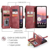 Google Pixel 10a Caseme C30 Multifunktionel Pung - Rød