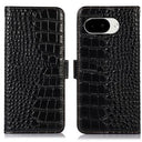 Google Pixel 10a Crocodile Series Læderpung med RFID - Sort