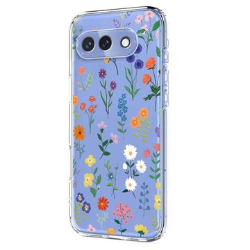 Google Pixel 10a TPU-cover med blomstermønster - tusindfryd