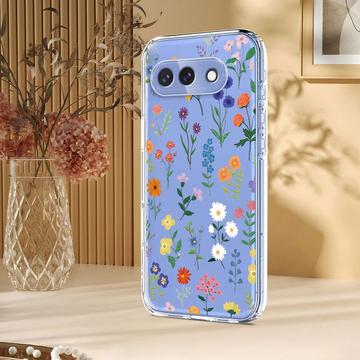 Google Pixel 10a TPU-cover med blomstermønster - tusindfryd