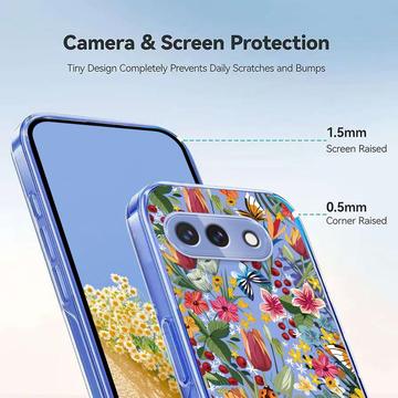 Google Pixel 10a TPU-cover med blomstermønster - Liljer