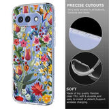 Google Pixel 10a TPU-cover med blomstermønster - Liljer