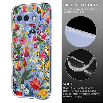 Google Pixel 10a TPU-cover med blomstermønster - Liljer