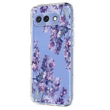 Google Pixel 10a TPU-cover med blomstermønster - Blåregn