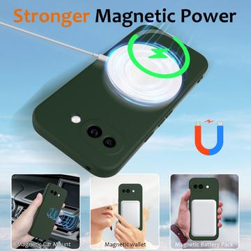 Google Pixel 10a Liquid Silikone Cover - MagSafe Kompatibel - Mørkegrøn