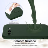 Google Pixel 10a Liquid Silikone Cover - MagSafe Kompatibel - Mørkegrøn