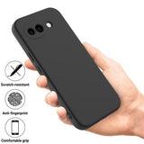 Google Pixel 10a Flydende silikone cover med håndrem - sort