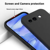 Google Pixel 10a Flydende silikone cover med håndrem - sort