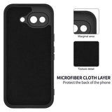Google Pixel 10a Flydende silikone cover med håndrem - sort