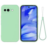 Google Pixel 10a Flydende silikone cover med håndrem - grøn