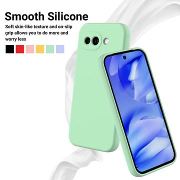 Google Pixel 10a Flydende silikone cover med håndrem - grøn