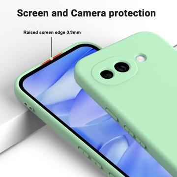Google Pixel 10a Flydende silikone cover med håndrem - grøn