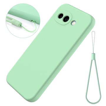 Google Pixel 10a Flydende silikone cover med håndrem - grøn