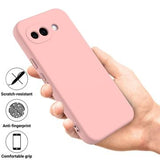 Google Pixel 10a Flydende silikone cover med håndrem - Pink
