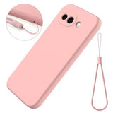 Google Pixel 10a Flydende silikone cover med håndrem - Pink
