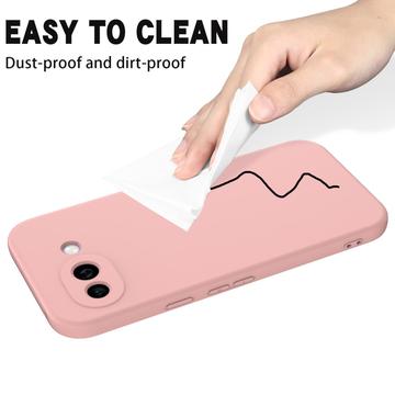 Google Pixel 10a Flydende silikone cover med håndrem - Pink