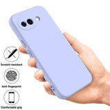 Google Pixel 10a Flydende silikone cover med håndrem - Lilla