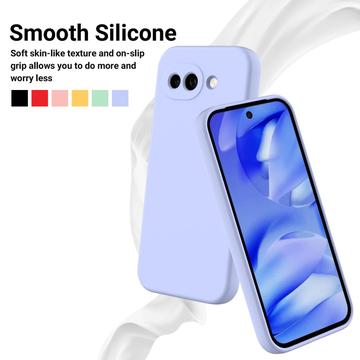 Google Pixel 10a Flydende silikone cover med håndrem - Lilla