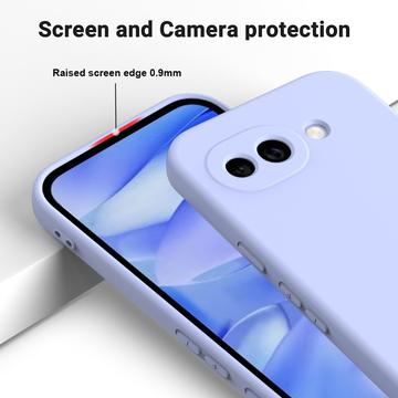 Google Pixel 10a Flydende silikone cover med håndrem - Lilla