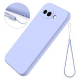 Google Pixel 10a Flydende silikone cover med håndrem - Lilla