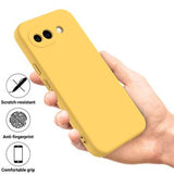 Google Pixel 10a Flydende silikone cover med håndrem - gul