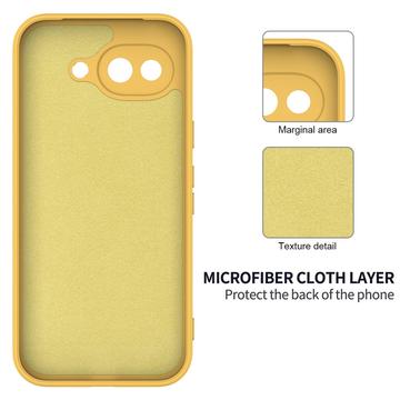 Google Pixel 10a Flydende silikone cover med håndrem - gul