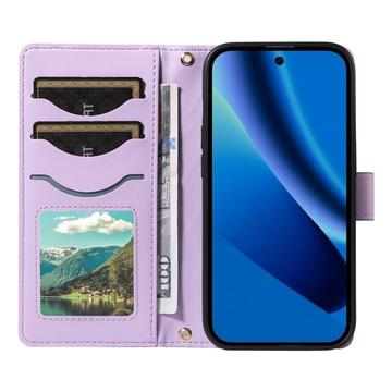Google Pixel 10a Luksus Vatteret Pung - lilla