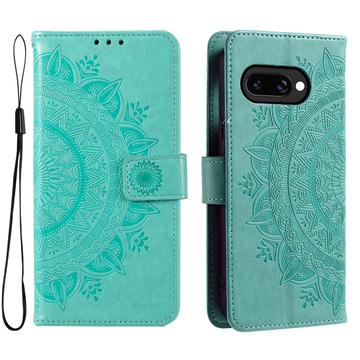 Google Pixel 10a Mandala Series Etui med Pung - Grøn