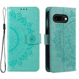 Google Pixel 10a Mandala Series Etui med Pung - Grøn