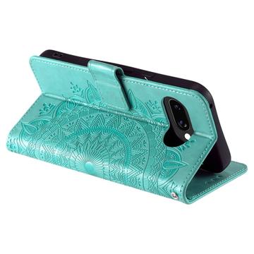 Google Pixel 10a Mandala Series Etui med Pung - Grøn