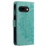 Google Pixel 10a Mandala Series Etui med Pung - Grøn