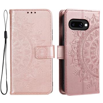 Google Pixel 10a Mandala Series Etui med Pung - Pink