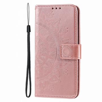 Google Pixel 10a Mandala Series Etui med Pung - Pink