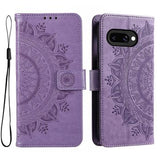 Google Pixel 10a Mandala Series Etui med Pung - Lilla