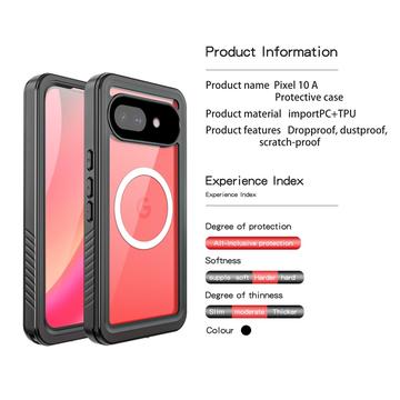 Google Pixel 10a Redpepper IP68 Magnetisk Vandtæt Cover - Sort