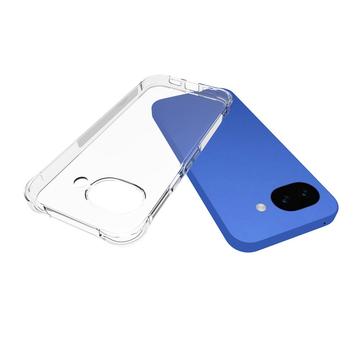 Google Pixel 10a Stødsikkert Silikone Cover - Gennemsigtig
