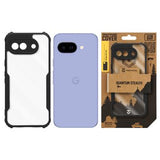 Google Pixel 10a Tactical Quantum Stealth Cover med forstærkede hjørner - klar / sort